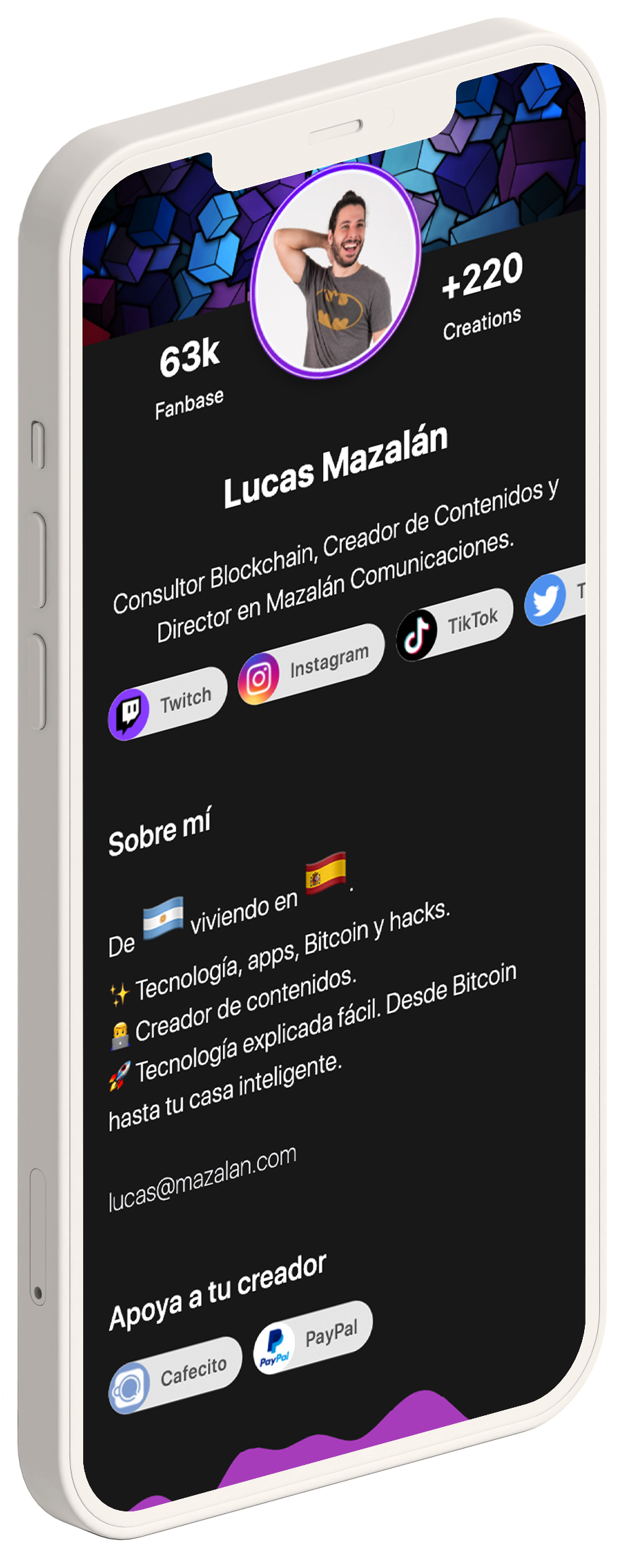Ejemplo de perfil TheBio